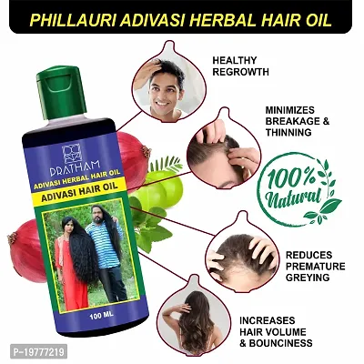 Adivasi oil is Controls Hairfall small hair | Strong and Healthy Hair | Repairs Frizzy Hair | Scalp Nourishment | Helps Hair Thickening 100 ml-thumb2