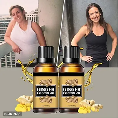 Belly Ginger Oil, Weight Loss Fat Burner Belly Drainage Pure Ginger Essential Oil, Pack of 2-thumb2