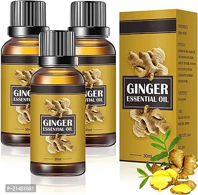 PURE Ginger Massage Oil,Ginger Fat  Oil for Lymphatic Drainage,Arnica Oil, Natural Massage Oil with Grape Seed Oil Arnica Extract,Vitamin E Oil and Ginger Oil-Warming and Relaxing 90ml-thumb0