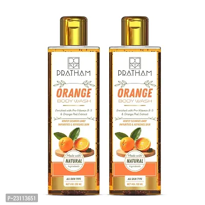Pratham Advansed Olive  Almond and Orange  Body wash Oil For Nourished Glowing Skin, 240 ml [ pack of 2]-thumb0