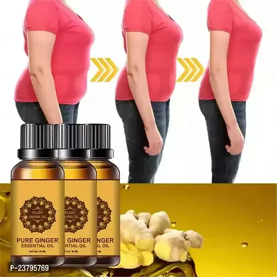 Belly fat reduce oil/ weight loss massage oil/ fat burner oil for women/ slimming oil/ weight loss oil for Ginger oil  [90ML] {(pack of -3)}-thumb0