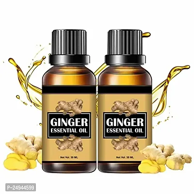 Vedulekha Best Tummy Ginger Oil, for Belly Drainage Ginger Massage Oils For Belly / Fat Reduction for Weight Loss, Fat Burner Oil, Weight Loss Oil For Men  Women-30ml PACK OF 2-thumb0