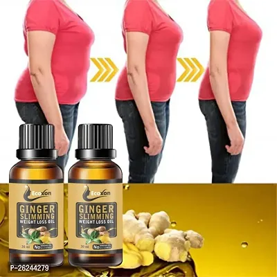 Ecoxon Belly Drainage Ginger Oil,Tummy Ginger Drainage Massage, Oil 30mlTummy Fat Burner Oil Weight Loss Ginger Oil Belly Drainage Ginger Oil 60ML pack of 2-thumb0