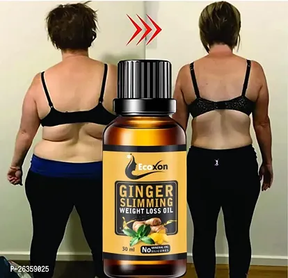 Ecoxon Fat loss oil, ginger Oil Lymphatic Drainage massage, Body Massage Organic Ginger Essential Oil ,Belly Drainage Ginger Oil,Tummy Ginger Oil 30ML pack of 1-thumb0