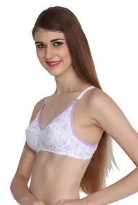 Women's Purple Cotton Bra-thumb2