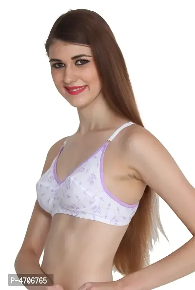 Women's Purple Cotton Bra-thumb3