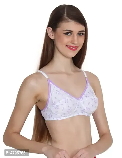 Women's Purple Cotton Bra-thumb2