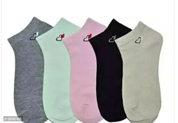 Multicoloured Socks For Women Pack Of 5-thumb0