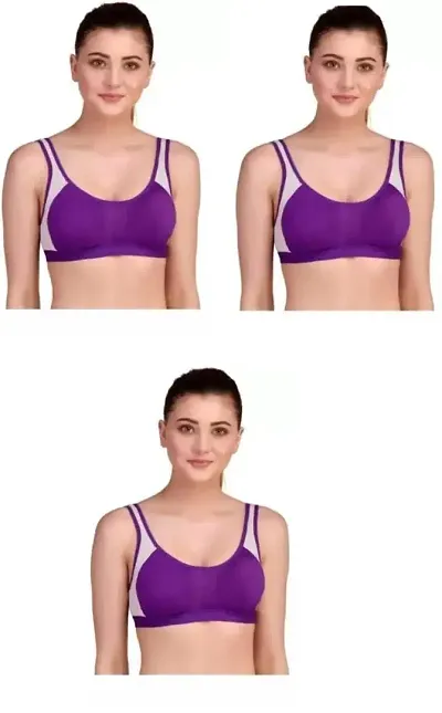 Stylish Women Non Padded Sports Bras Pack of 3