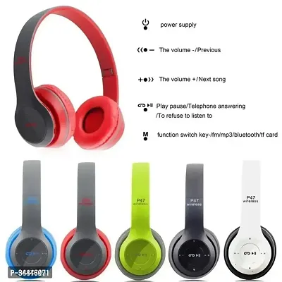 P47 Foldable Wireless  Sports Headphone with Mic-thumb2