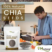 Raw Unroasted Chia Seeds With Omega 3  Fiber For Weight Loss (400GM)-thumb2