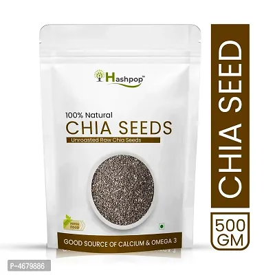 Raw Unroasted Chia Seeds With Omega 3  Fiber For Weight Loss (500GM)