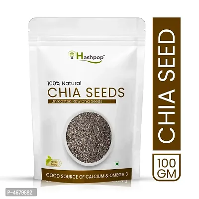 Raw Unroasted Chia Seeds With Omega 3  Fiber For Weight Loss (100GM)-thumb0