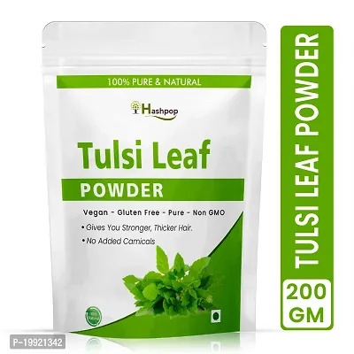 Hashpop Tulsi Basil Leaf Powder Skin And Hair Care For Face Pack And Hair Care Women And Men 200G Pack Of 1nbsp;