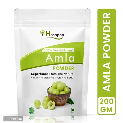 Hashpop Natural Dry Amla Powder For Anti Hair Fall Anti Dandruff Hair 200Gm Pack Of 1-thumb0