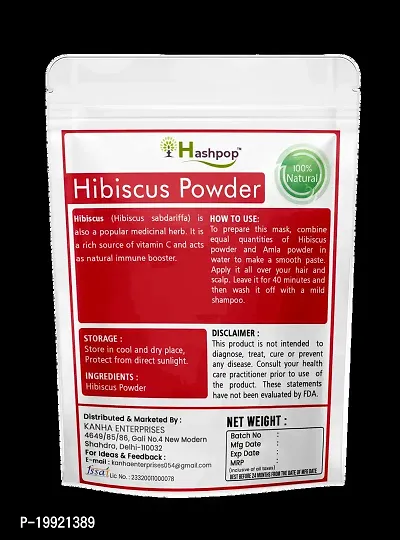 Hashpop Hibiscus Flower Powder For Natural Hair Growth 100G Pack Of 1-thumb2