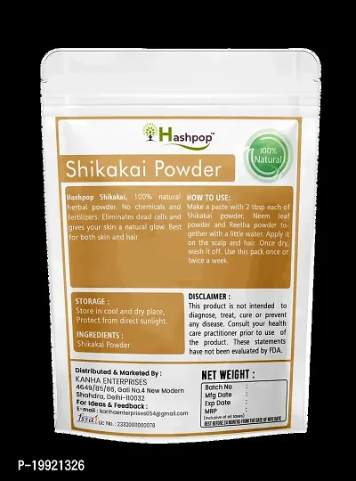 Hashpop Shikakai Powder Natural Hair Cleanser For Luxirious And Soft Hairs 200 Gm Pack Of 1-thumb2