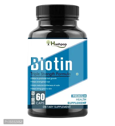 Essential Biotin For Hair Growth And Improve Skin And Nails - 60 Caps (450 Mg)