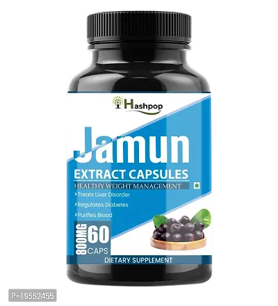 Essential 100% Natural Jamun Extract Capsules 800Mg - 60 Capsules (800 Mg)