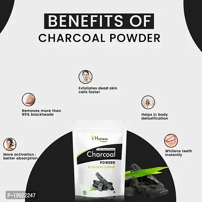 Hashpop Pure Nature Activated Charcoal powder organic Special for DIY Face Mask and Teeth whitening 100g-thumb3