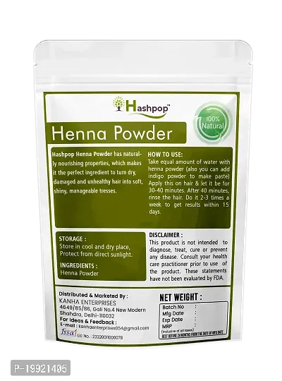 Hashpop Organic And Herbal Henna Leaf Powder For Hair Colour nbsp;100G-thumb2