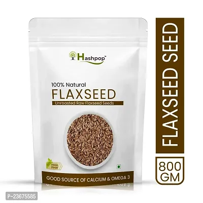 Hashpop Raw Unroasted Flax Seeds for Eating Rich with Fiber for Weight Management (800GM)-thumb0