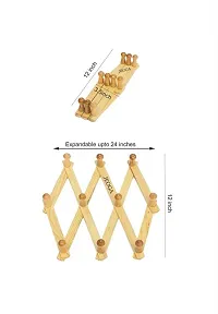 Giftoshopee Wooden Wall Hanger,Wall Hooks,Cloth Hanger,Bag Hanger (Set of 2)-thumb2