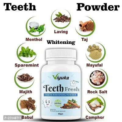 Teeth Fresh Teeth Whitening tooth Powder for yellow teeth (80 Gm)-thumb3