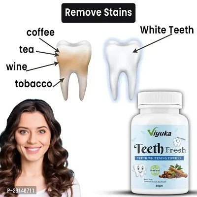 Teeth Fresh Teeth Whitening tooth Powder for yellow teeth (80 Gm)-thumb4