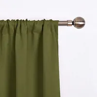 Home Window RodPocket BlackOutt Curtain Pack of 2 Piece (Width - 46 Inch X 60 Inch - Length) Green-thumb1