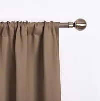 Home Window RodPocket BlackOutt Curtain Pack of 2 Piece (Width - 46 Inch X 60 Inch - Length) Mocha-thumb1