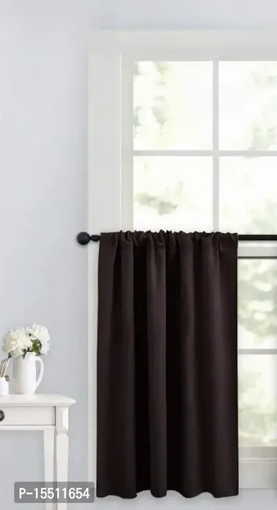 Comfy Home Window RodPocket Blackout Curtain Pack of 1 Piece (Width - 46 Inch X 24 Inch - Length) Brown