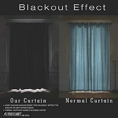 Comfy Home Window Gather RodPocket Blackout Curtain Pack of 1 Piece (Width - 46 Inch X 24 Inch - Length) Brown-thumb5