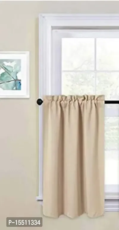 Comfy Home Window Gather RodPocket Blackout Curtain Pack of 1 Piece (Width - 46 Inch X 24 Inch - Length) Brown-thumb0