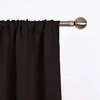 Home Window RodPocket BlackOutt Curtain Pack of 2 Piece (Width - 46 Inch X 60 Inch - Length) Brown-thumb1