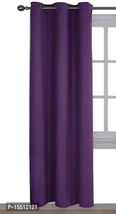 Home Window Blackout Eyelet Curtain Pack of 1 Piece (Width - 46 Inch X 24 Inch - Length) Brown