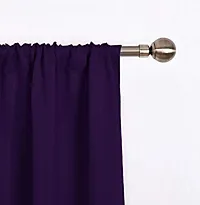 Home Window RodPocket BlackOutt Curtain Pack of 2 Piece (Width - 46 Inch X 60 Inch - Length) Purple-thumb1