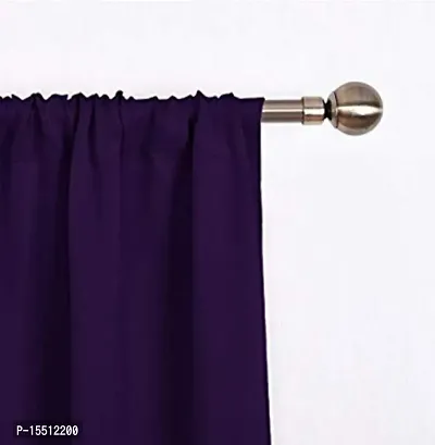 Home Window RodPocket BlackOutt Curtain Pack of 2 Piece (Width - 46 Inch X 60 Inch - Length) Purple-thumb2