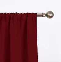 Home Window RodPocket BlackOutt Curtain Pack of 2 Piece (Width - 46 Inch X 60 Inch - Length) Maroon-thumb1