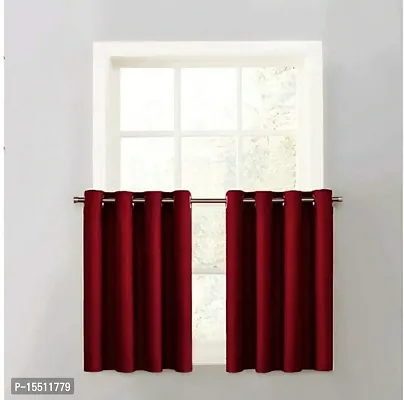 Comfy Home Window Blackout Eyelet Curtain Pack of 2 Piece (Width - 46 Inch X 24 Inch - Length) Brown