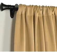 Comfy Home Window RodPocket Blackout Curtain Pack of 1 Piece (Width - 46 Inch X 24 Inch - Length) Brown-thumb1