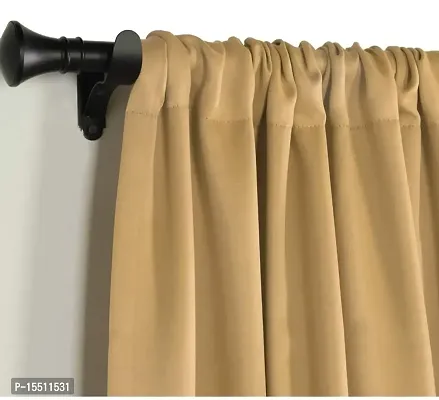 Comfy Home Window RodPocket Blackout Curtain Pack of 1 Piece (Width - 46 Inch X 24 Inch - Length) Brown-thumb2