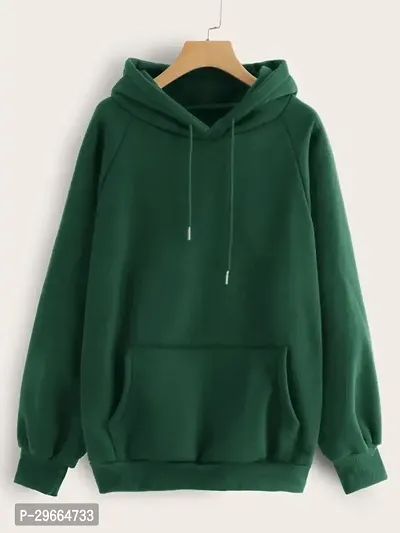 Trendy Fleece Full Sleeve Solid Sweatshirt For Women