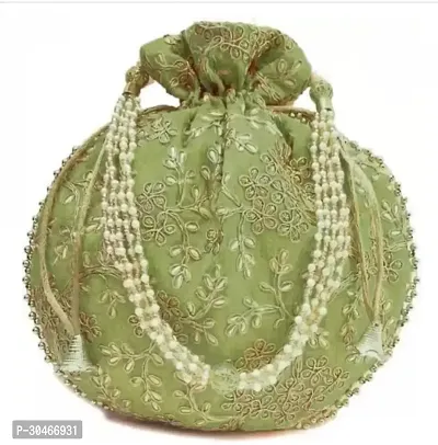 Stylish Green Fabric Clutches For Women-thumb0