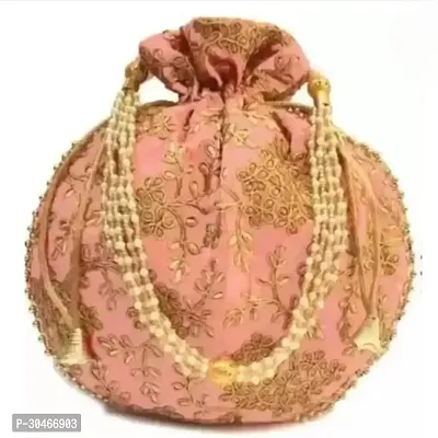 Stylish Peach Fabric Clutches For Women-thumb0