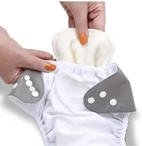 Baby Reusable Premium Cloth Diaper Washable Adjustable 3 Nappy with 3 Inserts-thumb2