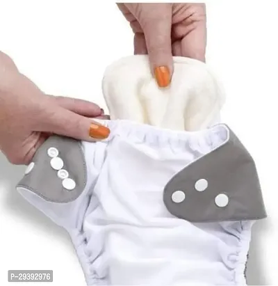 Baby Reusable Premium Cloth Diaper Washable Adjustable 3 Nappy with 3 Inserts-thumb3