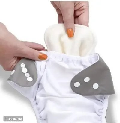 Newborn Baby Reusable Cloth Pocket Diaper Washable Adjustable Buttons 3 Nappy With 3 Insert Pad-thumb3