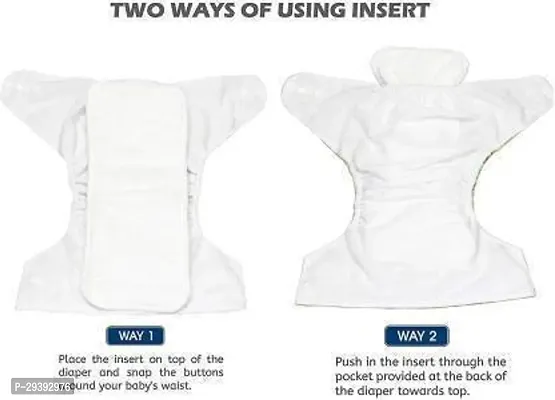 Baby Reusable Premium Cloth Diaper Washable Adjustable 3 Nappy with 3 Inserts-thumb4