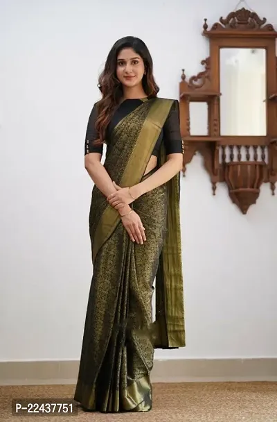 Stylish Fancy Designer Jacquard Saree With Blouse Piece For Women-thumb2